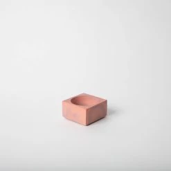 Pretti.cool - Incense Holder (Square) - Marbled Concrete - Coral & Mauve Color Combination