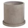 Marta Pot - Heavy Concrete Cylinder Wide Saucer