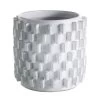 ZONA POT By Accent Decor (Jagged / Tabbed / Toothed Texture)