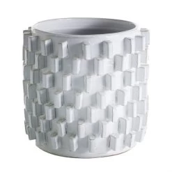 ZONA POT By Accent Decor (Jagged / Tabbed / Toothed Texture)