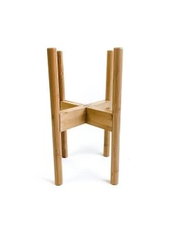 Plant Stand - Mid Level - Adjustable - Natural Bamboo