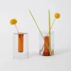 Block Design - Reversible Glass Vase - Grey And Orange