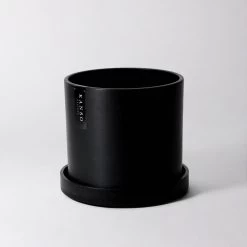 KANSO Earth Tones - 7" | Black | Signature Planter & Saucer