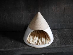 White Ceramic Match Striker Cone