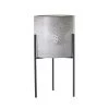 Veranda Speckled Ceramic Pot With Metal Stand