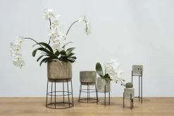 Veranda Speckled Ceramic Pot With Metal Stand -Garden Care Store s753278155256112669 p577 i5 w400