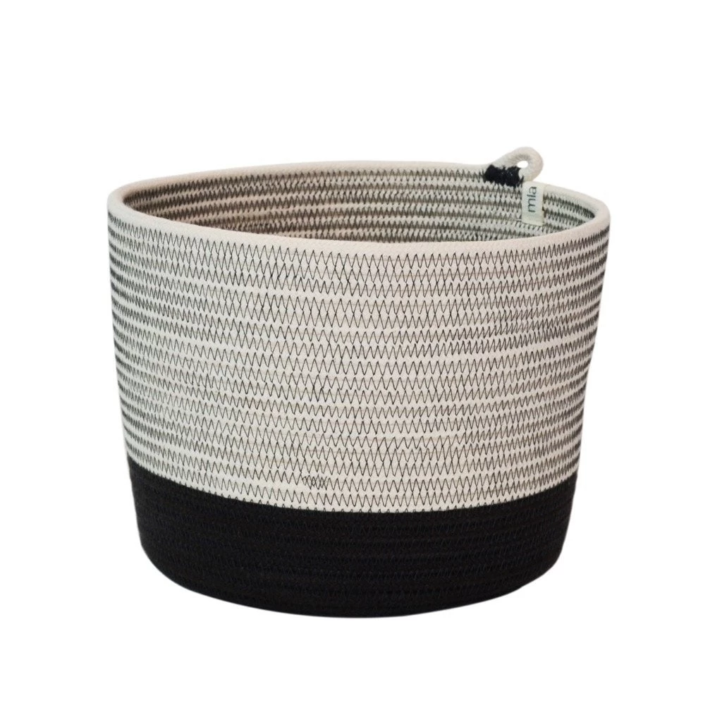 Mia Melange Cylinder Basket - Liquorice 1 Mia Melange Cylinder Basket - Liquorice
