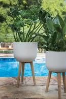 Landis Modern Tripod Planter With Wooden Legs 3 Landis Modern Tripod Planter With Wooden Legs - Image 3