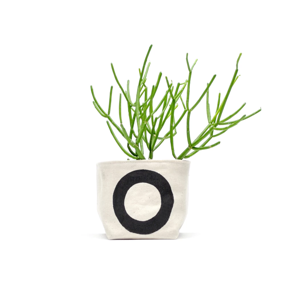 Black Circle 4 Inch Canvas Planter By GRAY GREEN GOODS 1 Black Circle 4 Inch Canvas Planter By GRAY GREEN GOODS