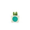 Turquoise Dot 3 Inch Canvas Planter By GRAY GREEN GOODS